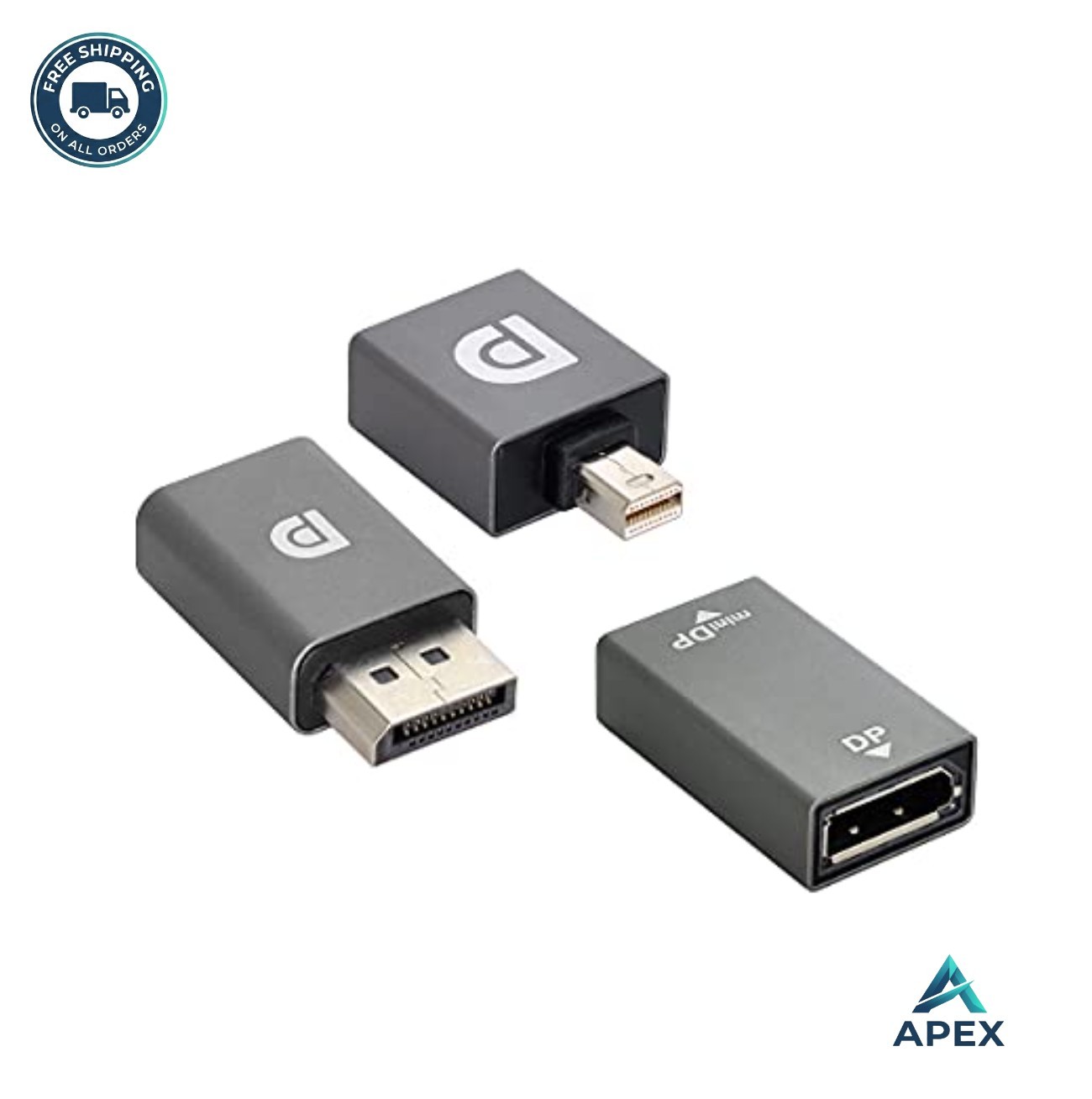 3pcs Mini DisplayPort 1.2 4K 60Hz to DP Adapter Male Female Ultra-HD UHD Video