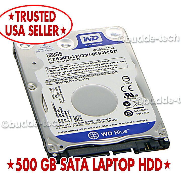 Western Digital Hard Drive 500GB SATA Laptop Internal 5400 RPM 2.5\