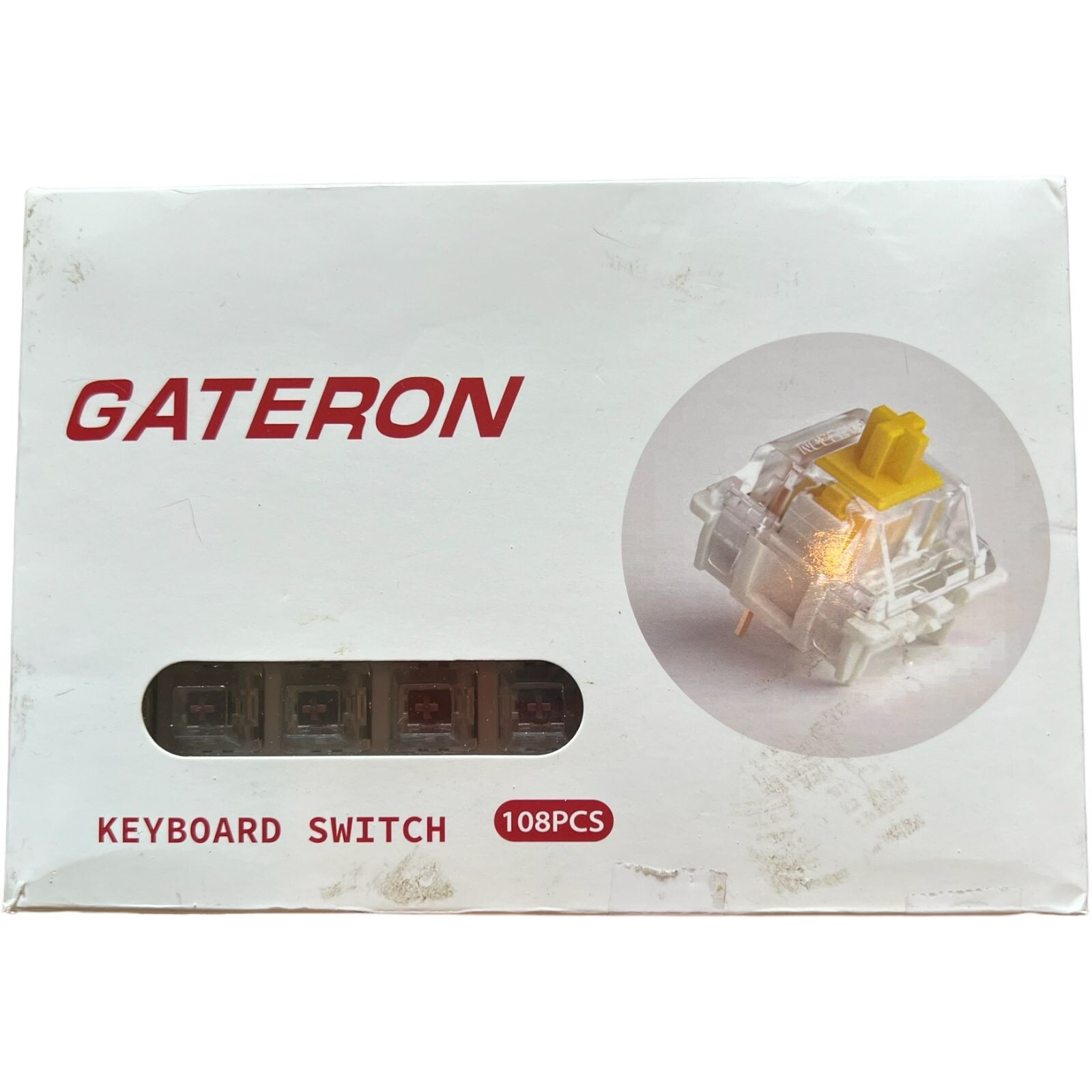 Gateron KS-8 Black Linear Keyboard Switches 108 Pack 5 Pin MX Mechanical Switch