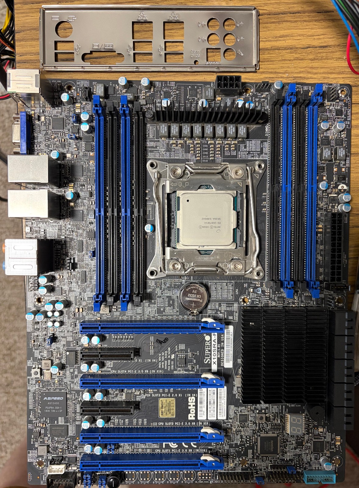 Supermicro X10SRA-F Motherboard LGA2011 , W/ I/O Shield, Xeon E5-2687WV4 - USA