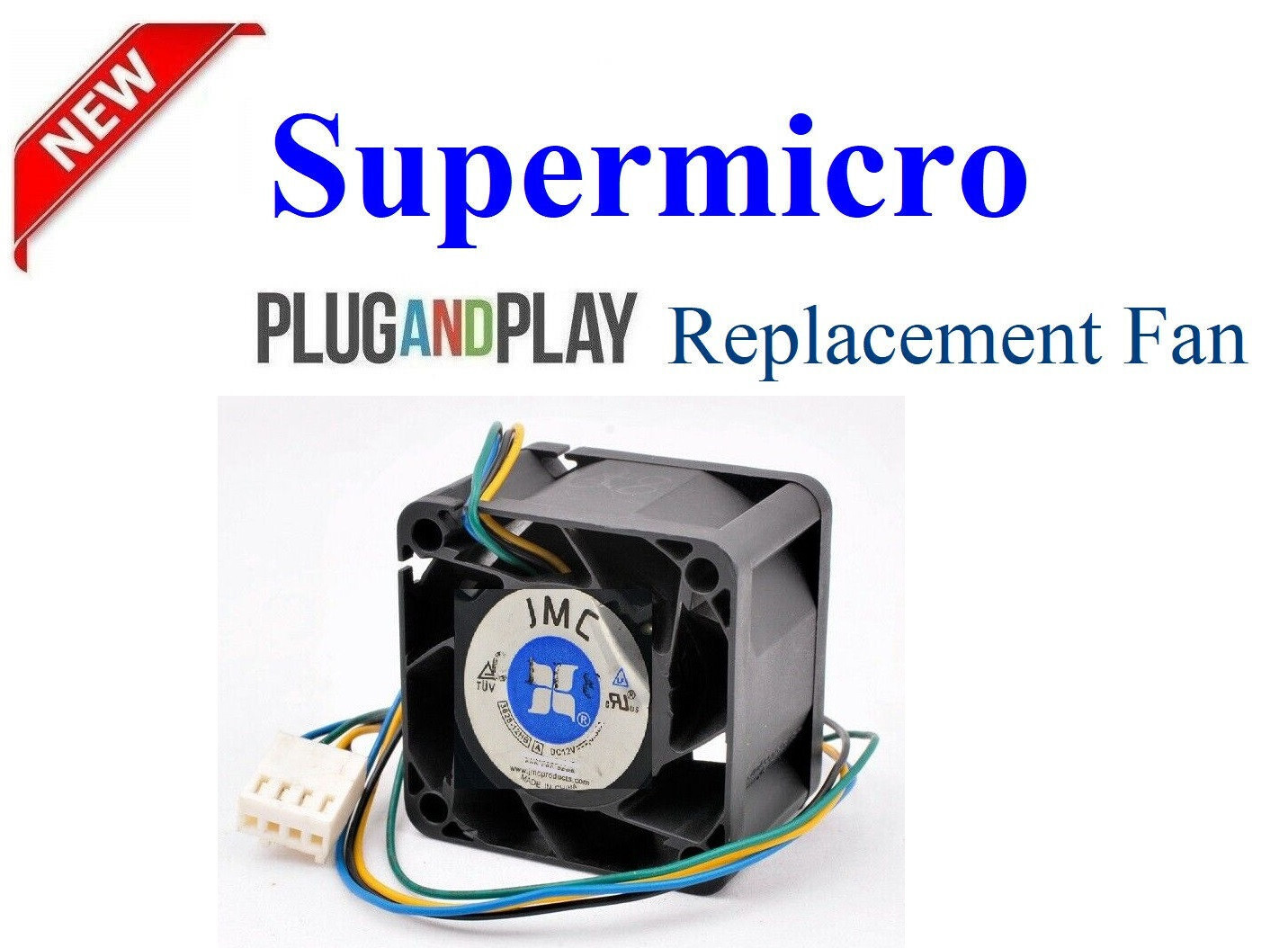 1x Supermicro FAN-0154L4 Replacement fan, 40x28mm 4-Pin PWM Axial Fan