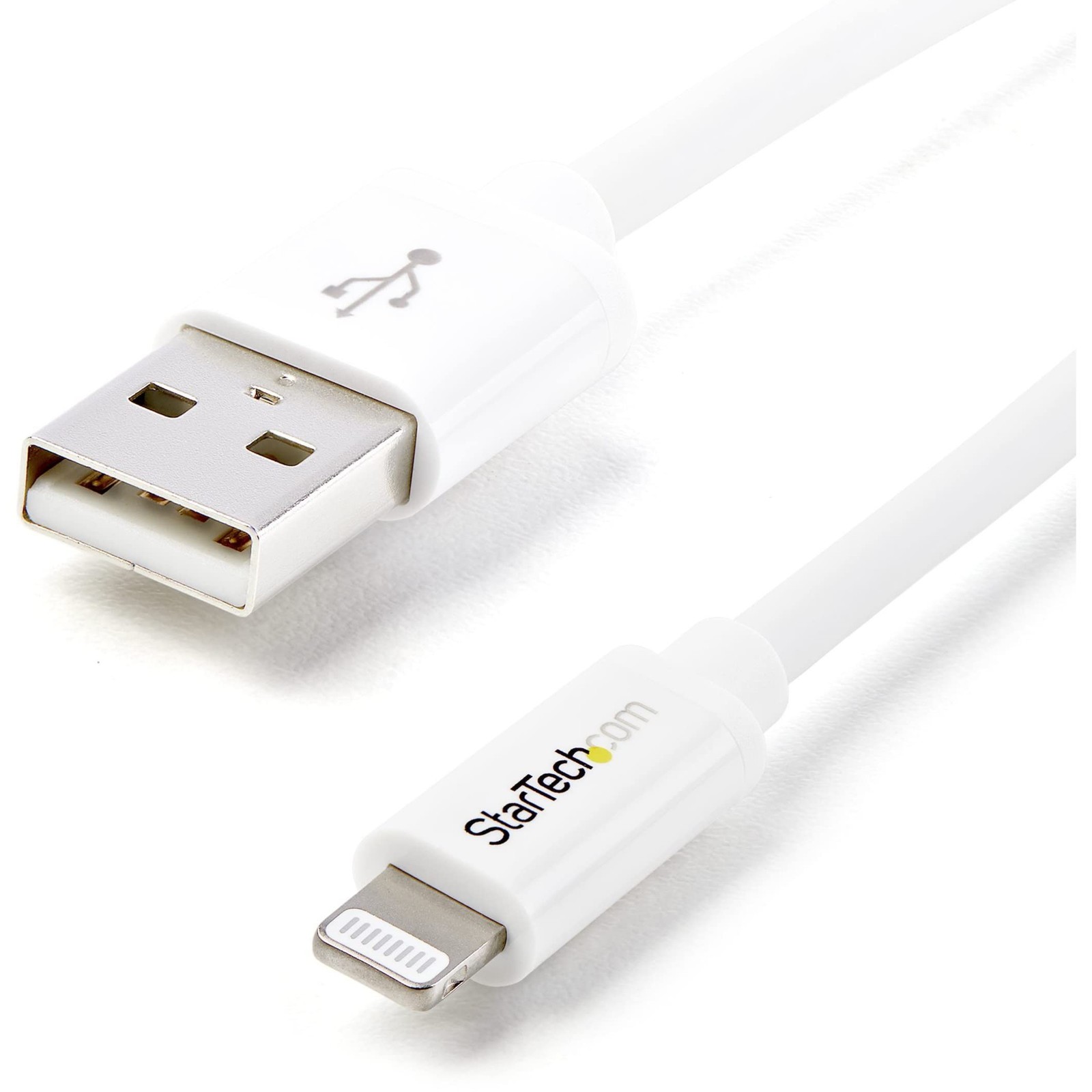 StarTech.com 2m (6ft) Long White Apple 8-pin Lightning Connector to USB Cable fo
