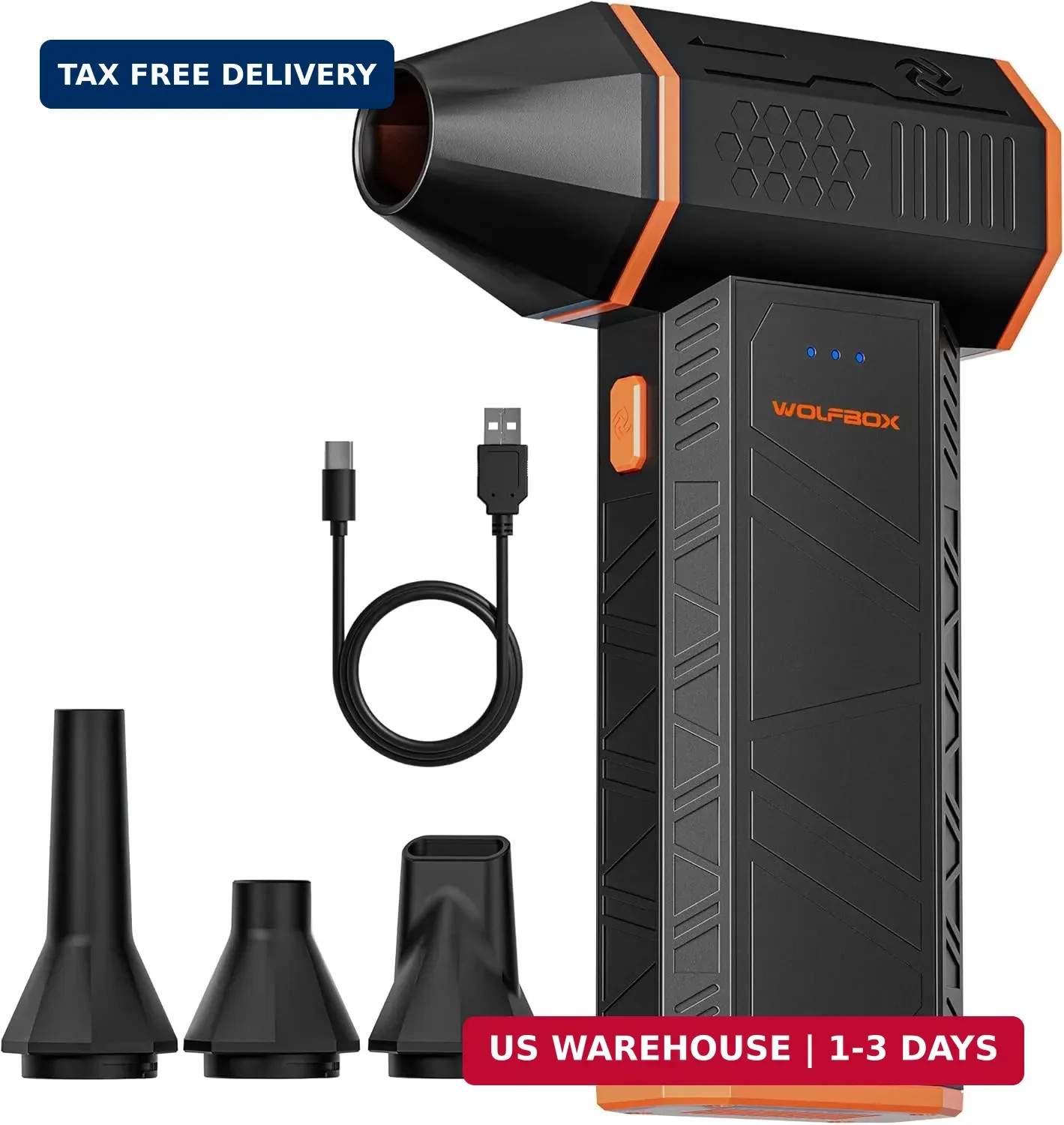 MegaFlow 50 Compressed Air Duster-110000RPM Super Power Electric Air Duster, 3-G