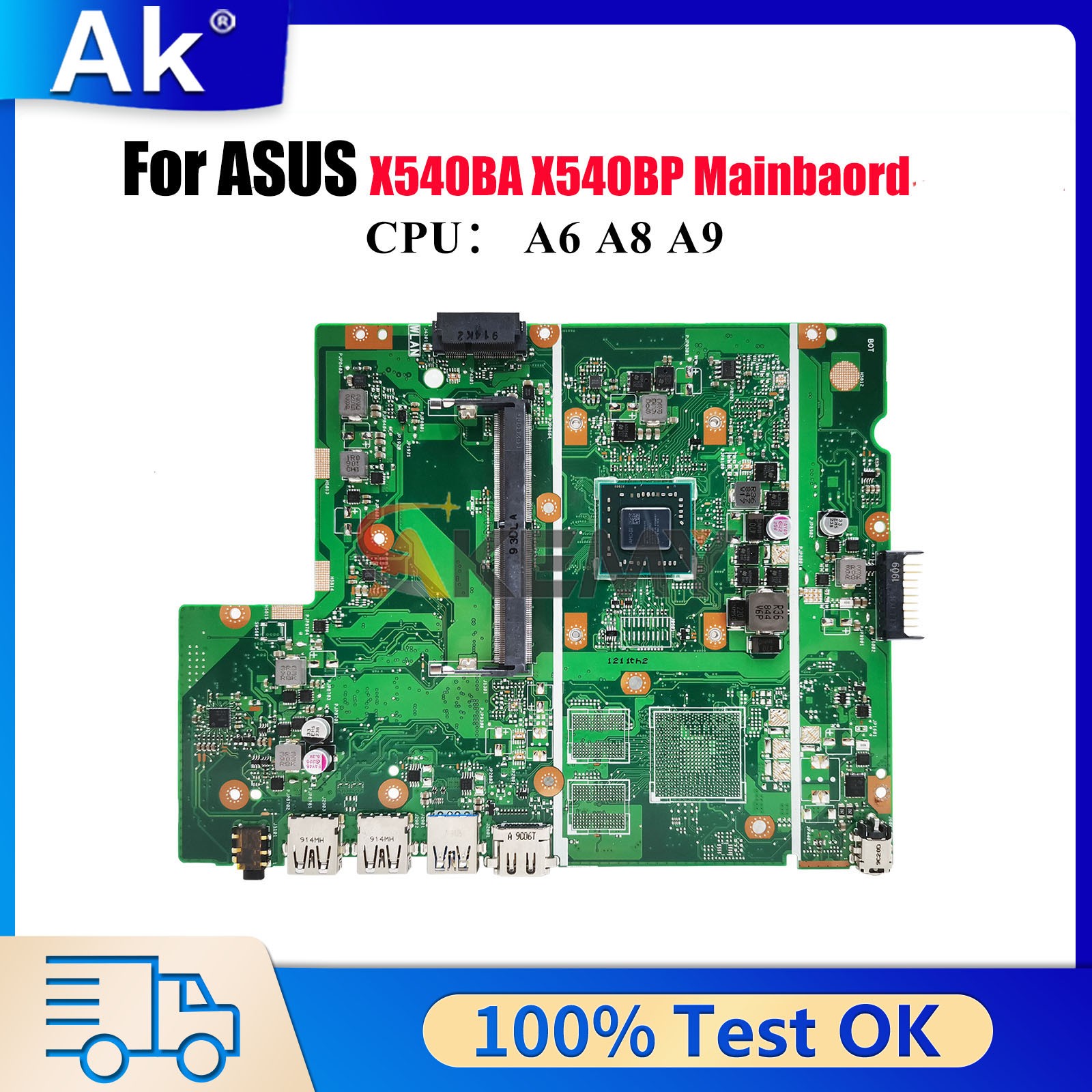 X540BP Laptop Motherboard For ASUS F540B A540B D540B X540BA R540B Mainboard