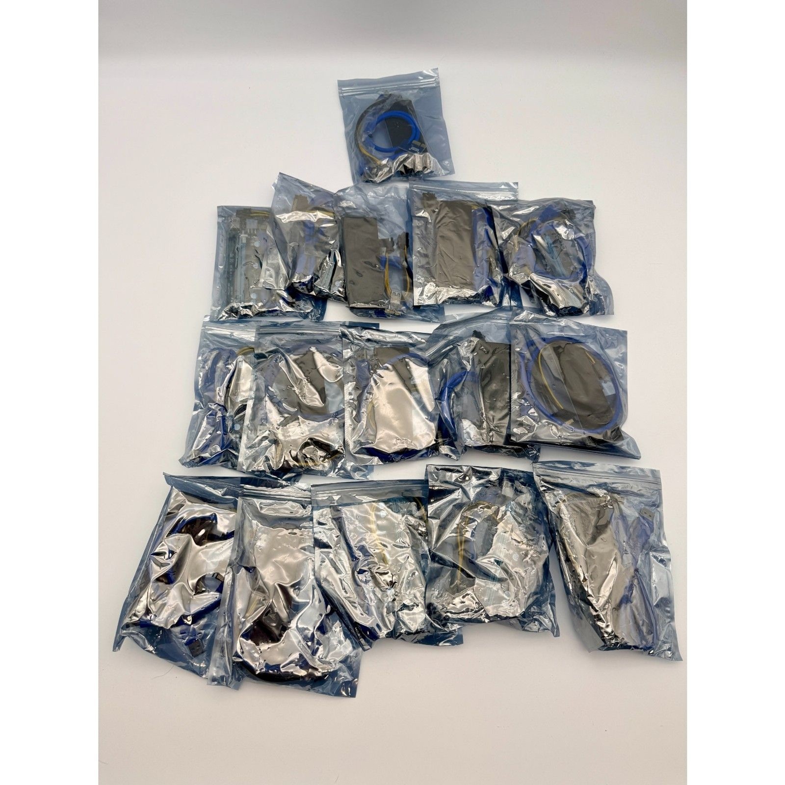 16pc PCI-E 1x to 16x GPU Mining Riser Kit Lot
