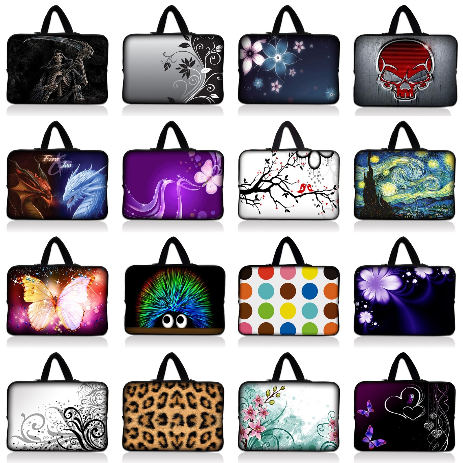17.3" 17.4" NEOPRENE LAPTOP NOTEBOOK SLEEVE BAG CASE W HIDDEN HANDLE FIT 16" 17"