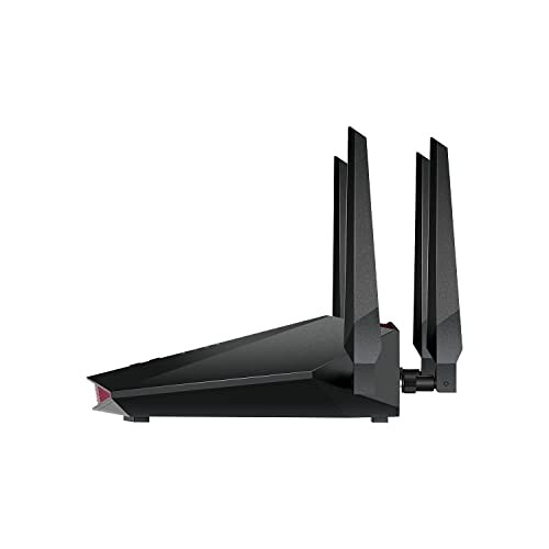 BLK/RED - NIGHT HAWK NETGEAR NIGHTHAWK PRO GAMING 6-STREAM WIFI 6 ROUTER