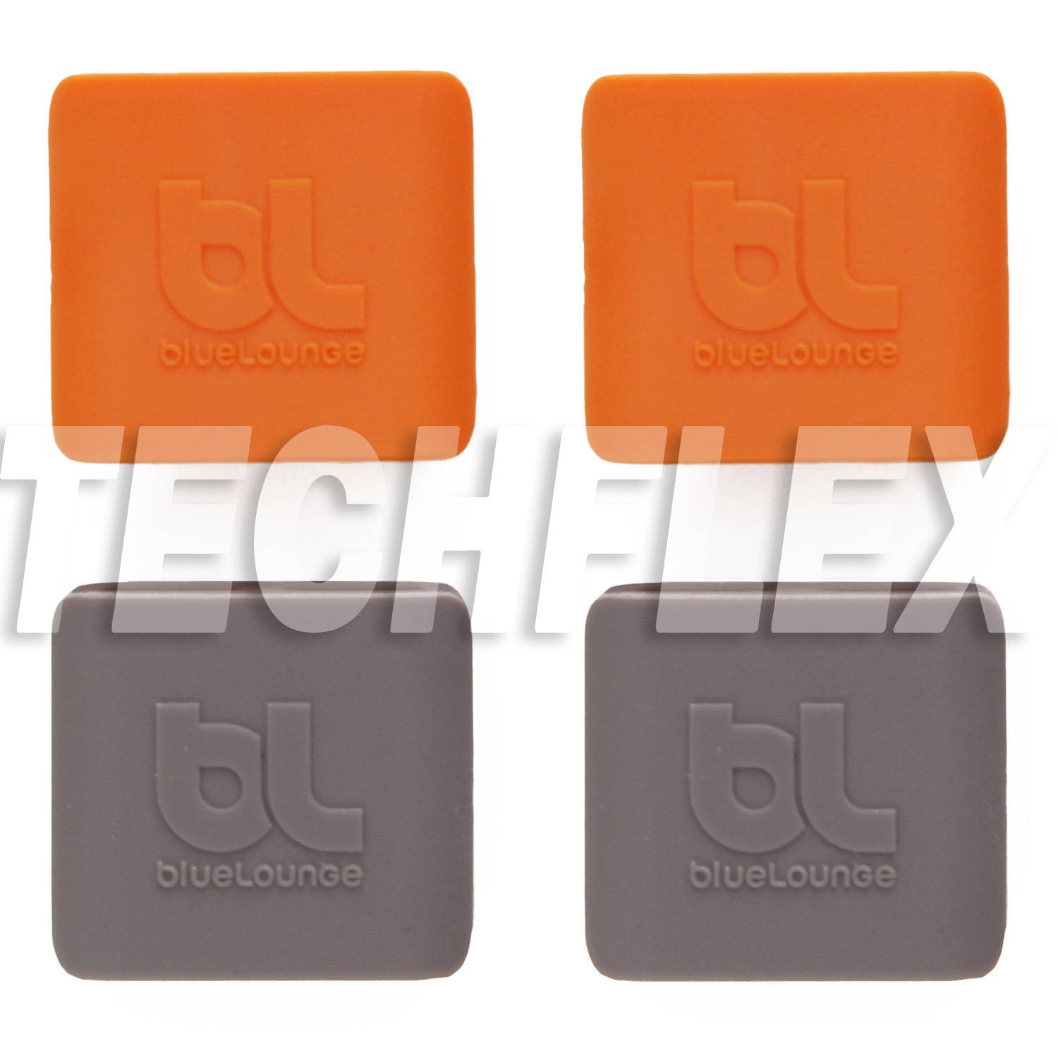 BLUCC-MD    Bluelounge CableClip, Medium, Orange/Grey, 4 Pack