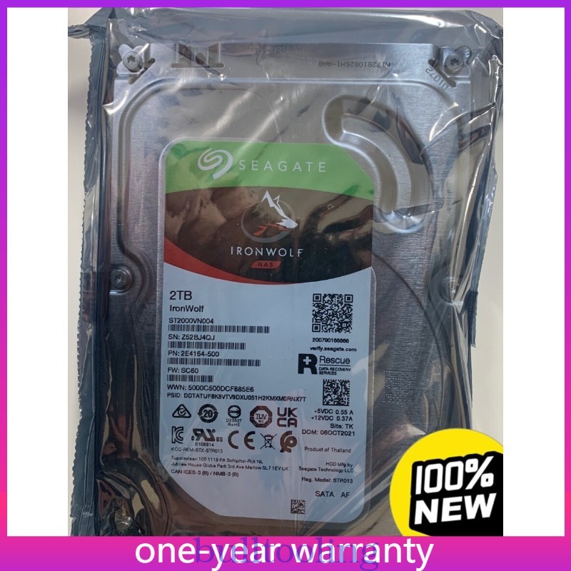 ST2000VN004 Original Seagate IronWolf 5900RPM 2TB 3.5" NAS HDD Hard Disk Drive