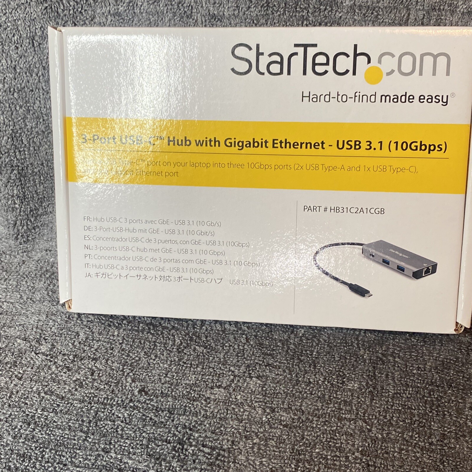StarTech 3,Port USB,C Hub with LAN Port , 10Gbps , 2x USB,A & 1x USB,C