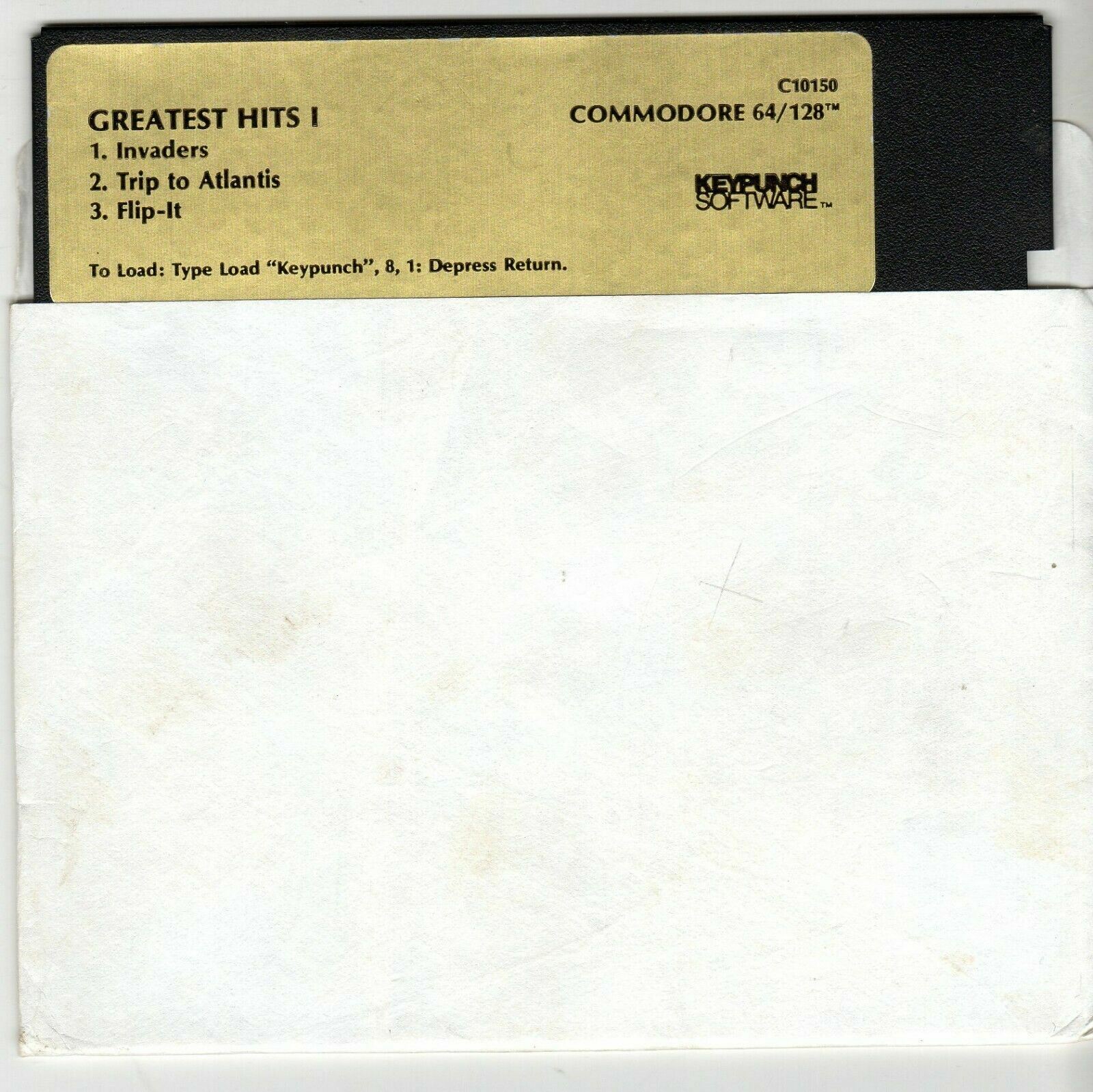 ITHistory SOFTWARE COMMODORE  (1980s) Greatest Hits Invaders  64/128 Keypunch OF