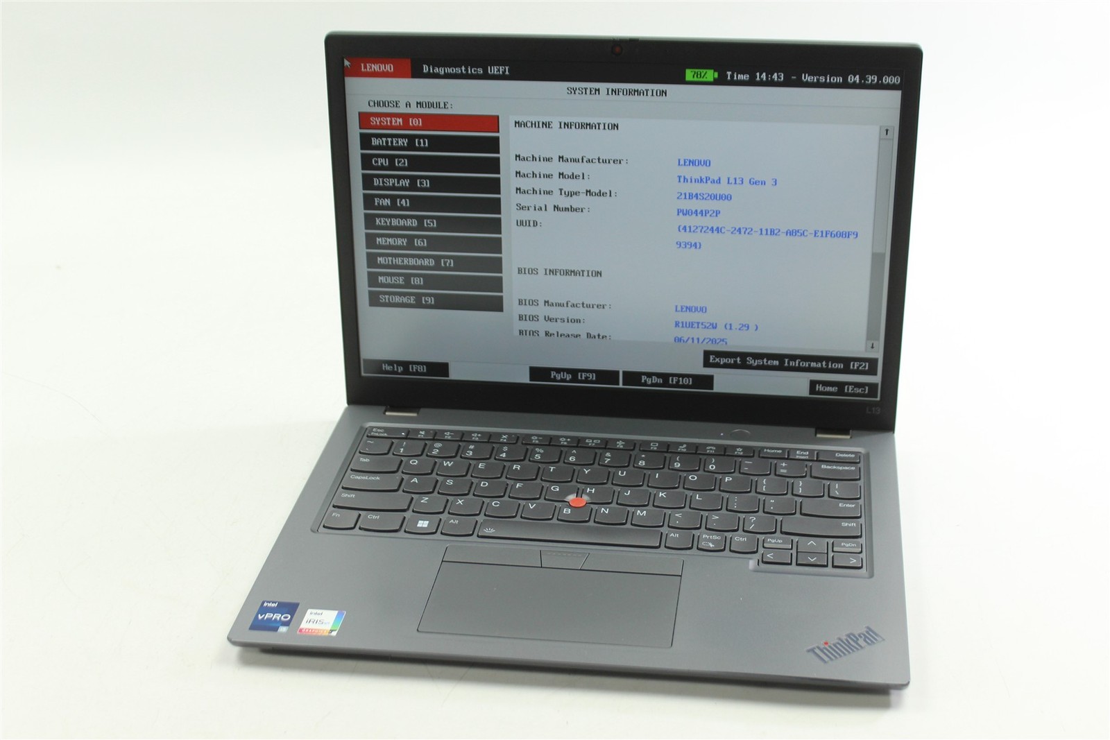 Lenovo ThinkPad L13 Gen 3 13.3" i5-1245U 1.6GHz 256GB SSD 16GB RAM W11P