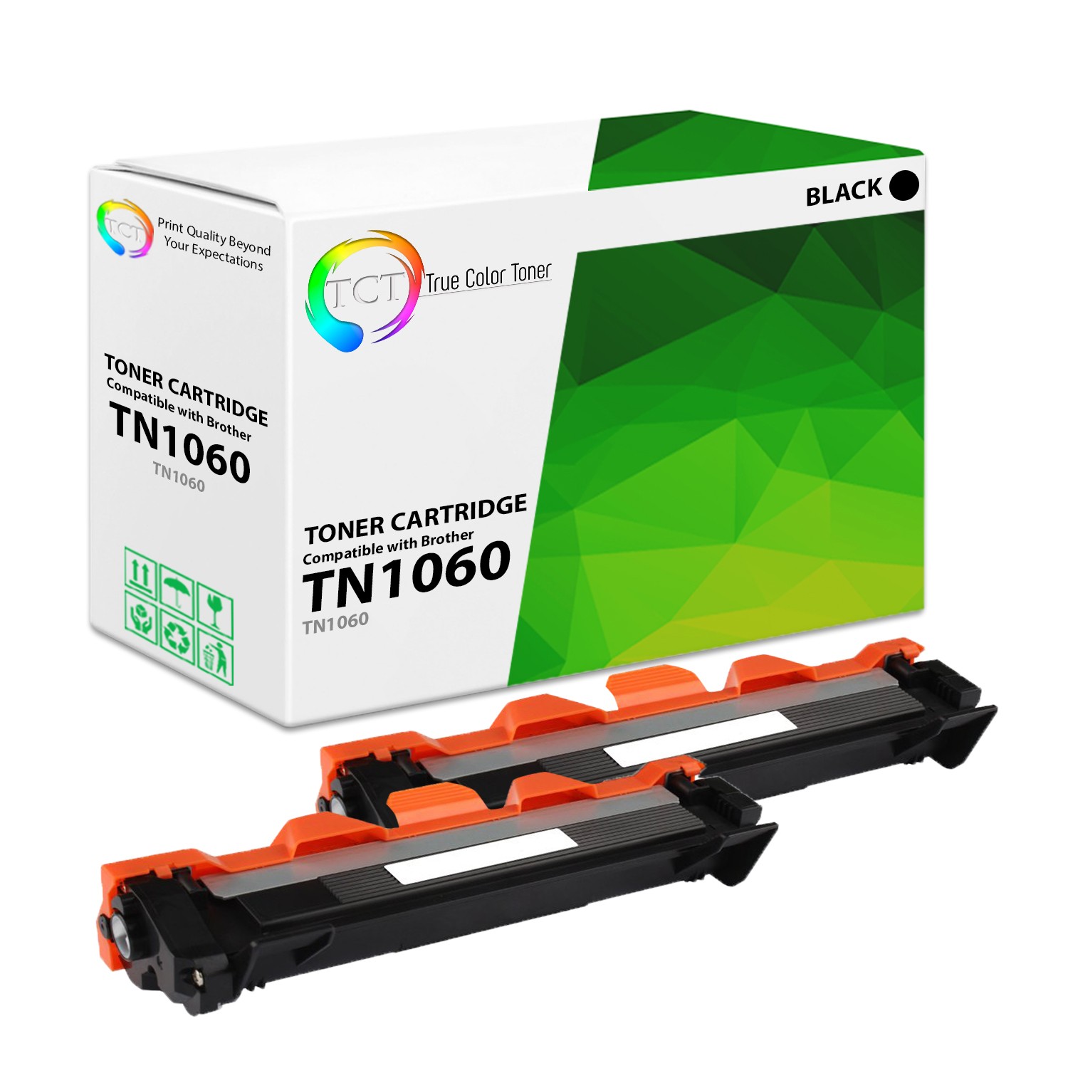 TCT 2PK Compatible Replacement TN1060 Toner Cartridge For Brother HL1110 MFC1810