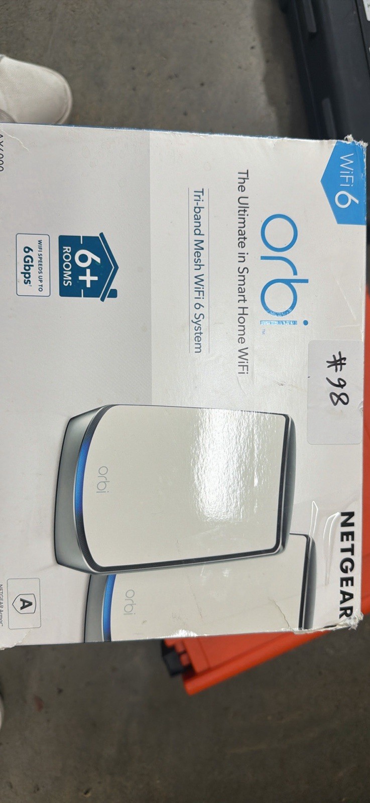 NETGEAR RBK852 6000 Mbps 4 Port Tri-band Mesh WiFi System (RBK852100NAS)