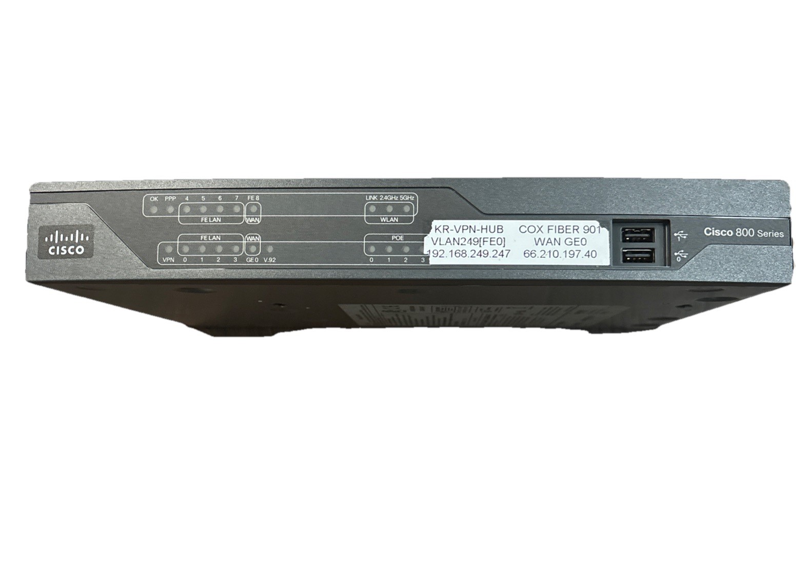 Used Tested Cisco C891-K9 V02 890 800 Series POE 8 Port Router Rack Mountable