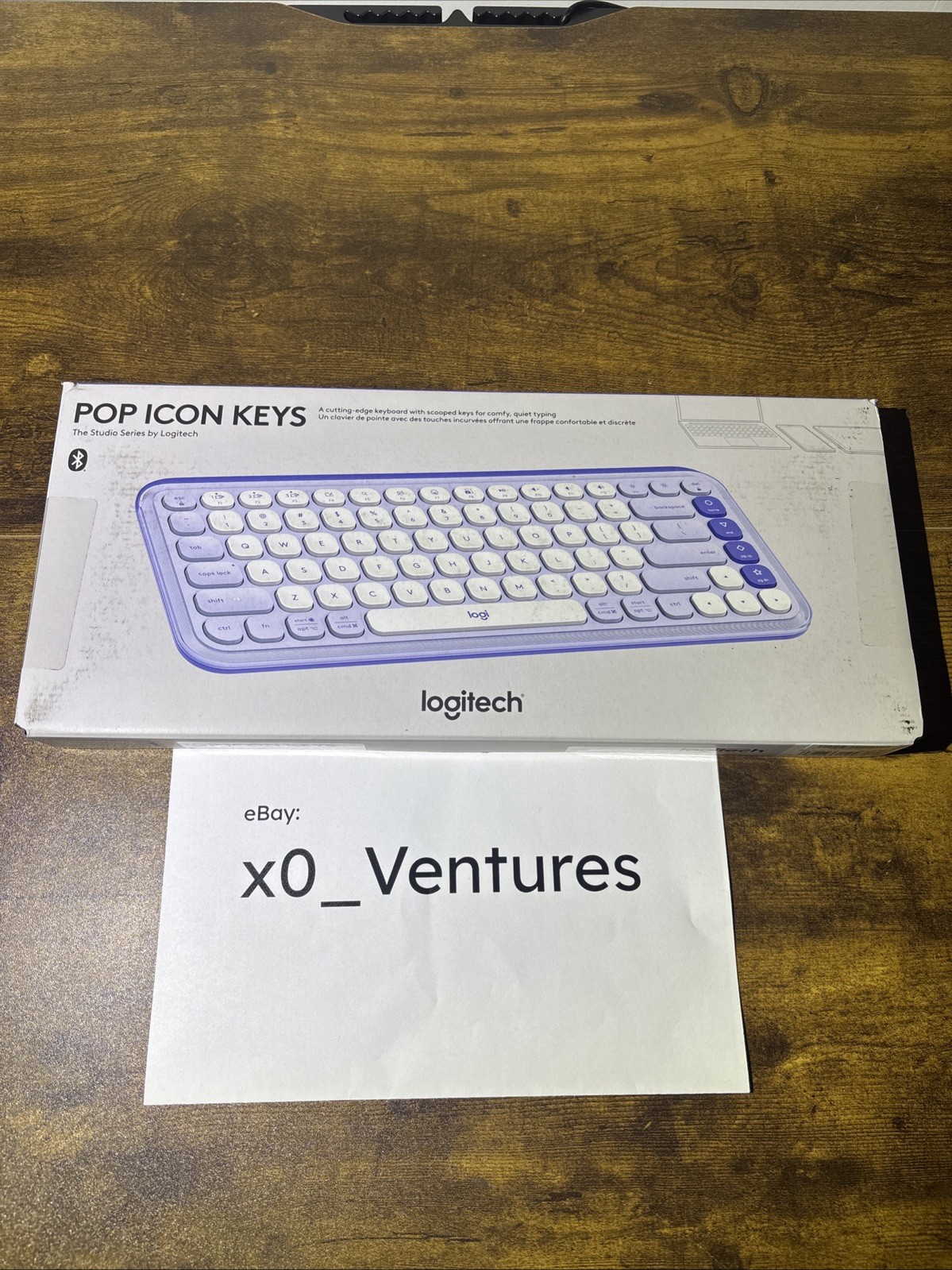 New Sealed Logitech POP ICON Keys Wireless Bluetooth Keyboard Lilac Ships Free