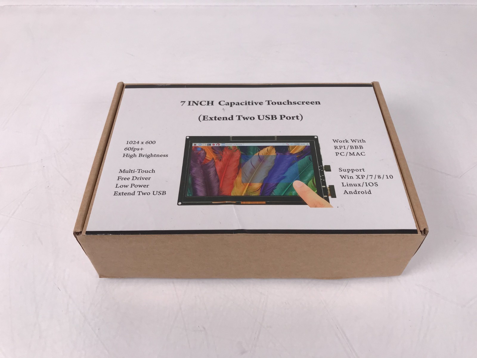 (NEW) 7 Inch Capacitive Touch Screen LCD 1024×60 HDMI In Box