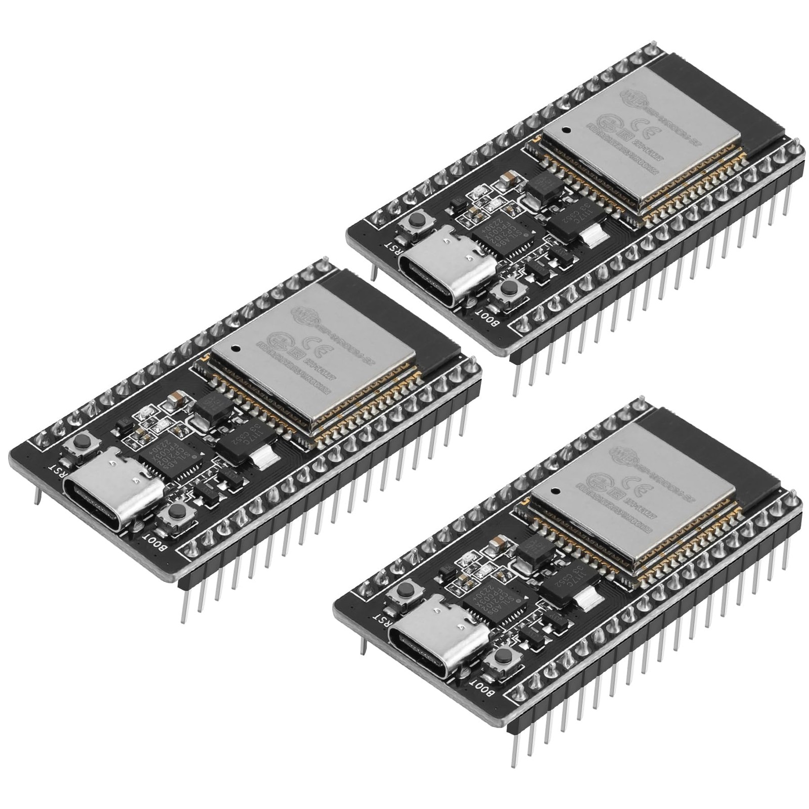 3PCS ESP32 ESP32S ESPWROOM32 Development Board Kits, 38 Pin CP2012 USB C WiFi...