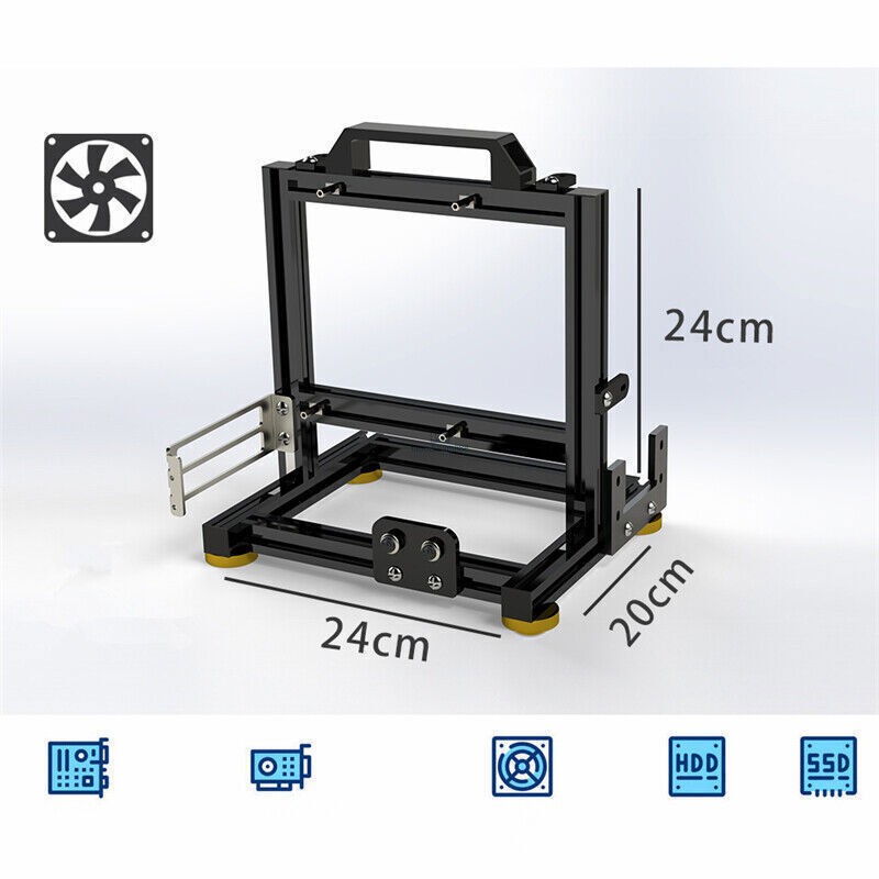 Open Frame ITX PC Case Steel Aluminum Computer Mini Cooling Case SFX White Black