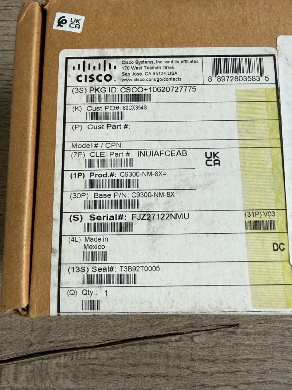 New Cisco C9300-NM-8X Catalyst 9300 8 x 10GE Network Module - Genuine, Free S/H