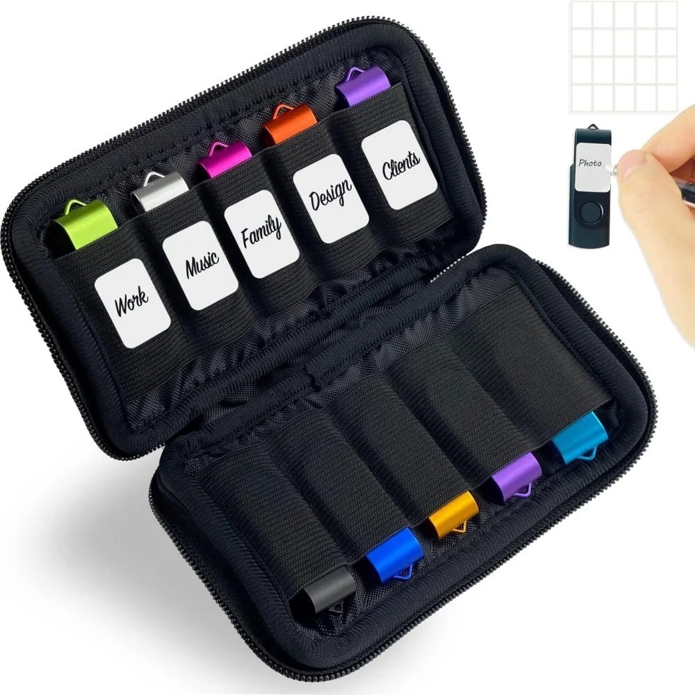 Flash Drive Case USB Storage Case 10 Slots, Portable Thumb Drive USB Holder