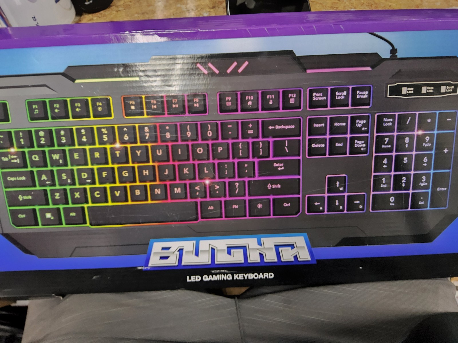 TikTok Bugha Exclusive Backlit RGB LED Gaming Keyboard with Function Keys for PC