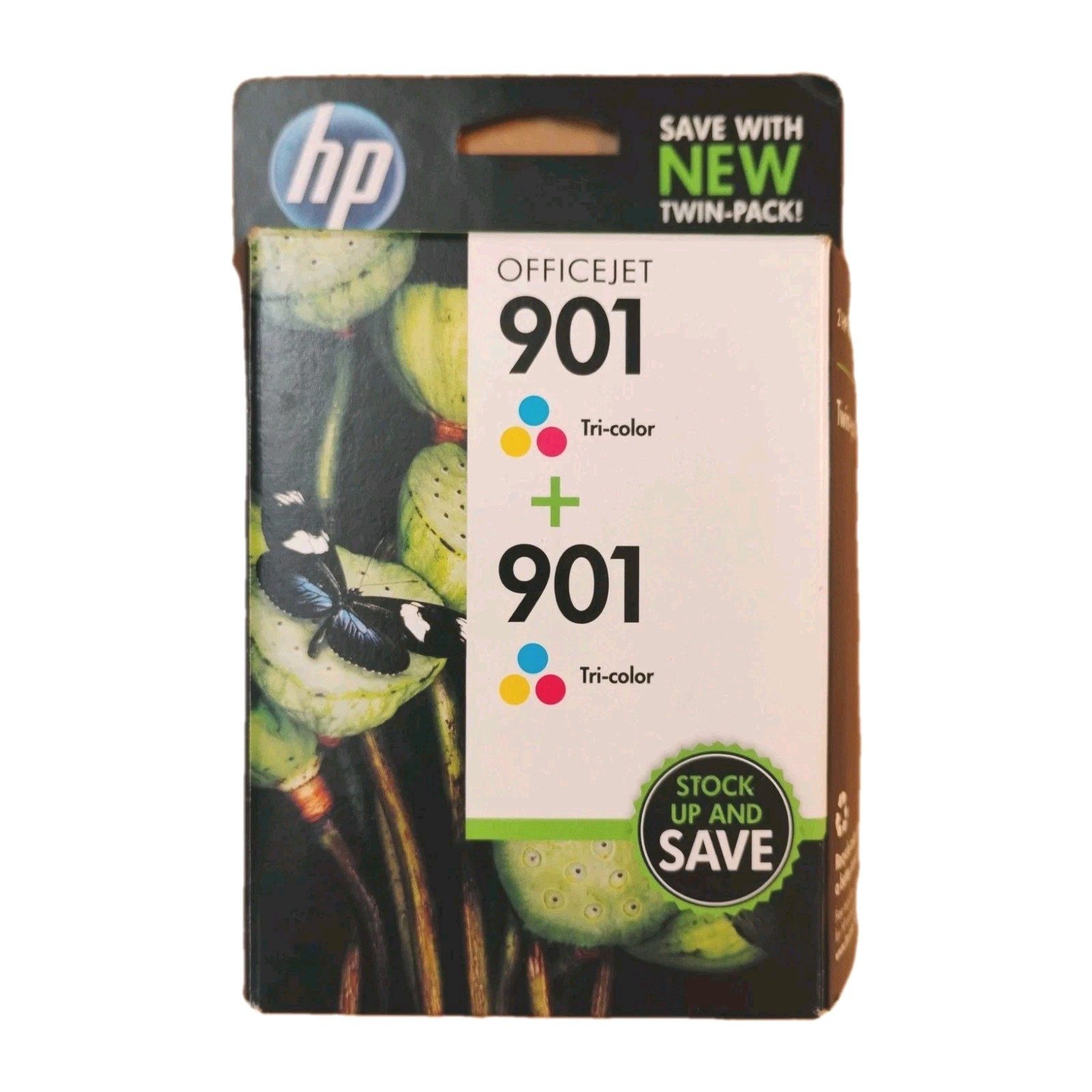 HP 901  Tri-color Ink Cartridges - 2 Pack Jan 2014 New In Box 