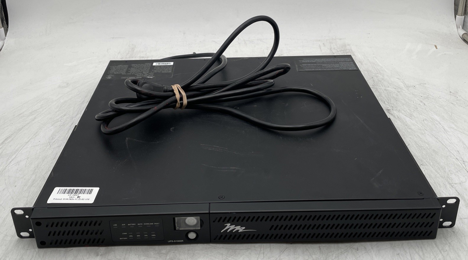 Middle Atlantic UPS-S1000R 1000VA 600W 1U Rackmount UPS No Batteries