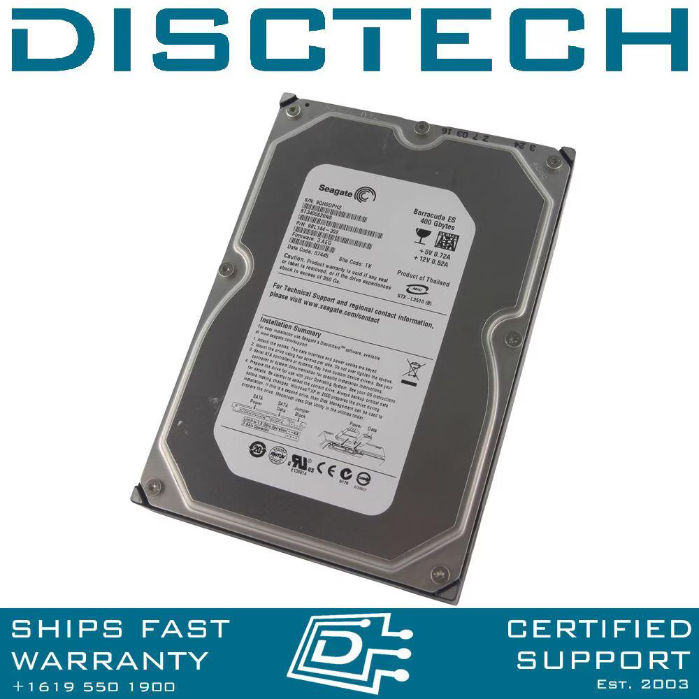 Seagate Barracuda ES 400GB 7.2K SATA Hard Drives ST3400620NS