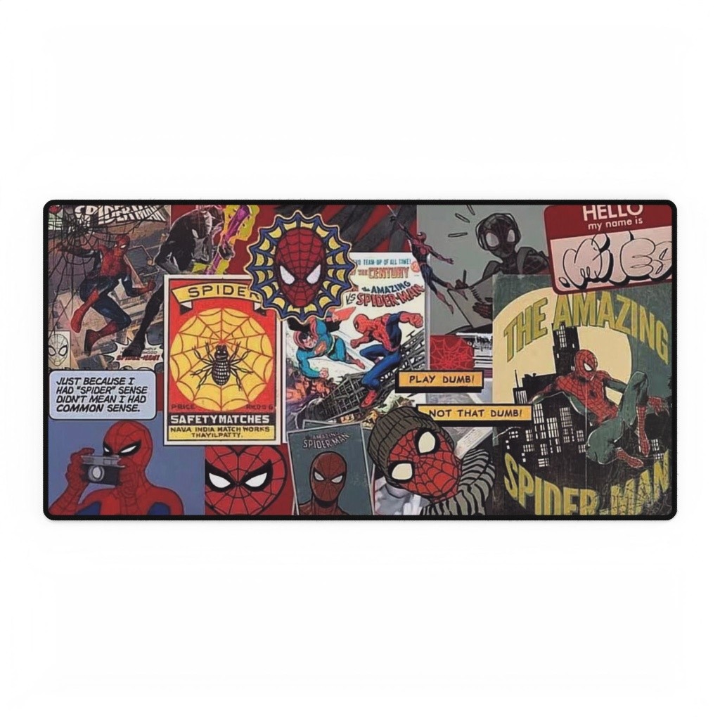 The Amazing Spider-Man Retro Comic Book Covers Collage Vintage Art Mouse Pad