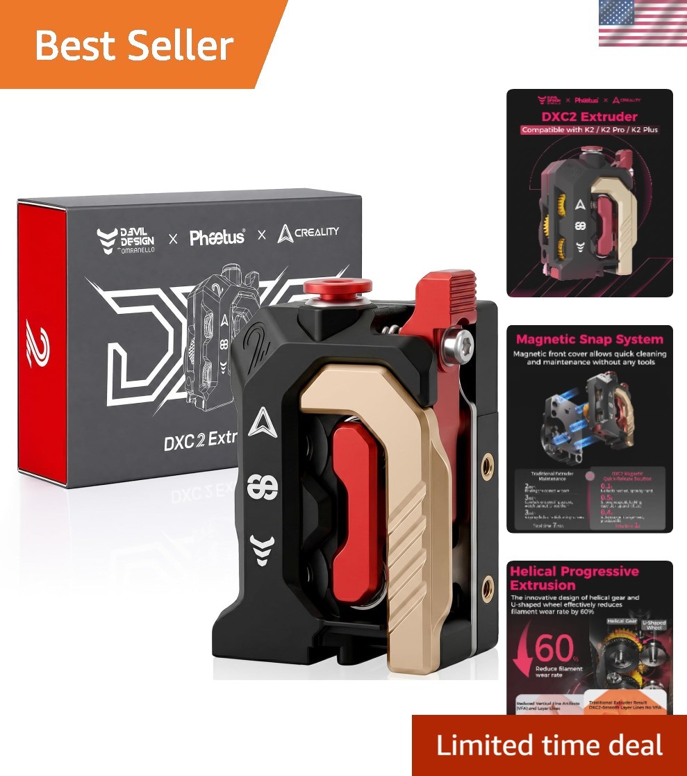 Official Extruder, Upgrade K2 Plus/K2/K2 Pro Extruder Kit, Innovative Dual Ge...