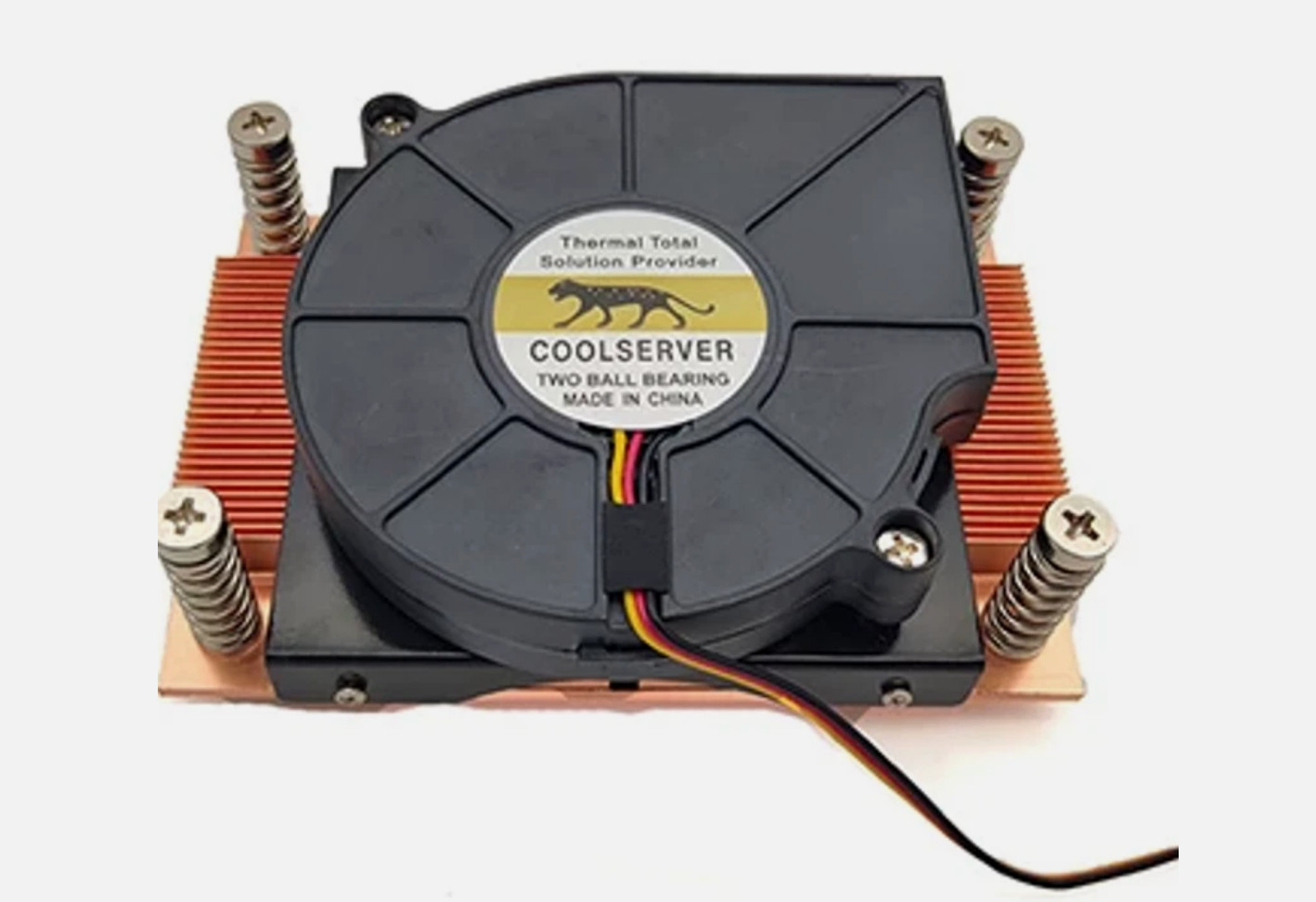 CoolJag 1U Server CPU Cooler Intel LGA 2011 Square Copper Heatsink JACLR02C PWM