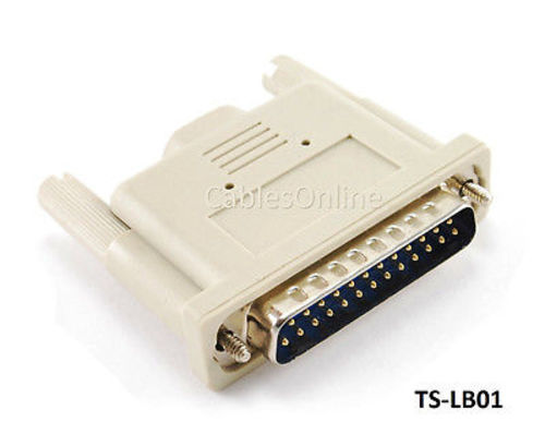 DB25 Parallel Plug Loopback Tester Adapter - CablesOnline TS-LB01
