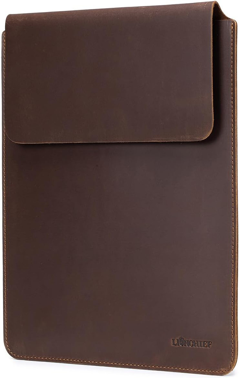 Laptop Sleeve Genuine Leather Slim Tablet Protective Cover for 15/15.6 Inch Macb