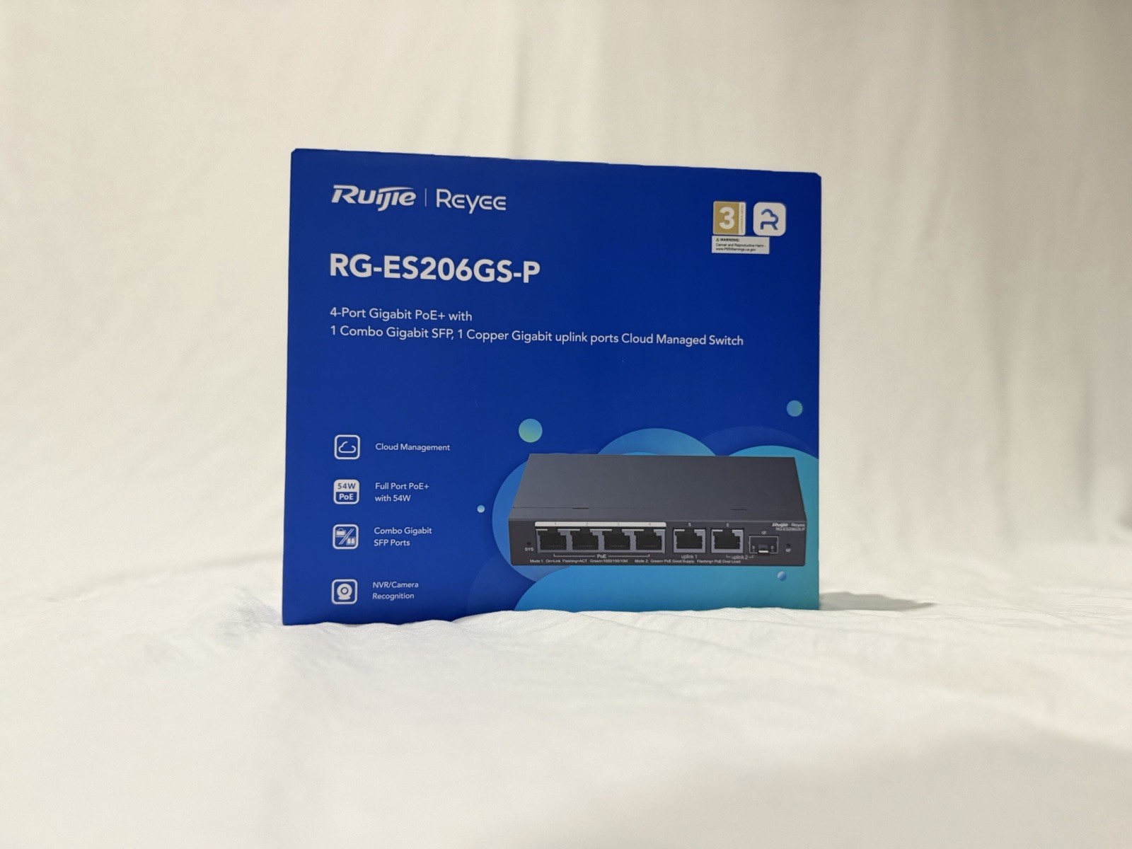 RUIJIE REYEE RG-ES206GS-P GIGABIT SMART CLOUD MANAGED 4 PORT POE+ WITH 54W