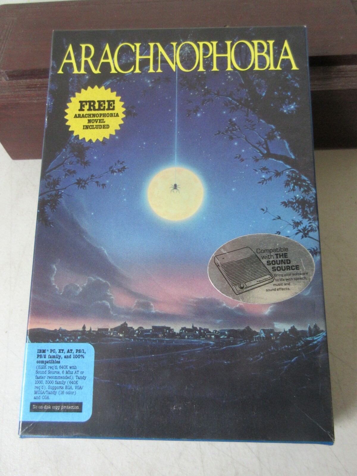 ARACHNOPHOBIA DISNEY IBM PC GAME ORIGINAL BOX 5.25" & 3.5" DISKS 1991 BLUESKY