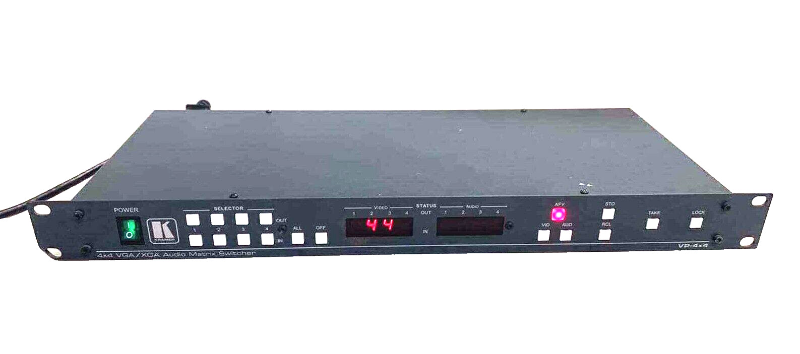 Kramer VP-4x4/110V 4x4 VGA/XGA Video Audio Balanced Matrix Switcher USED.