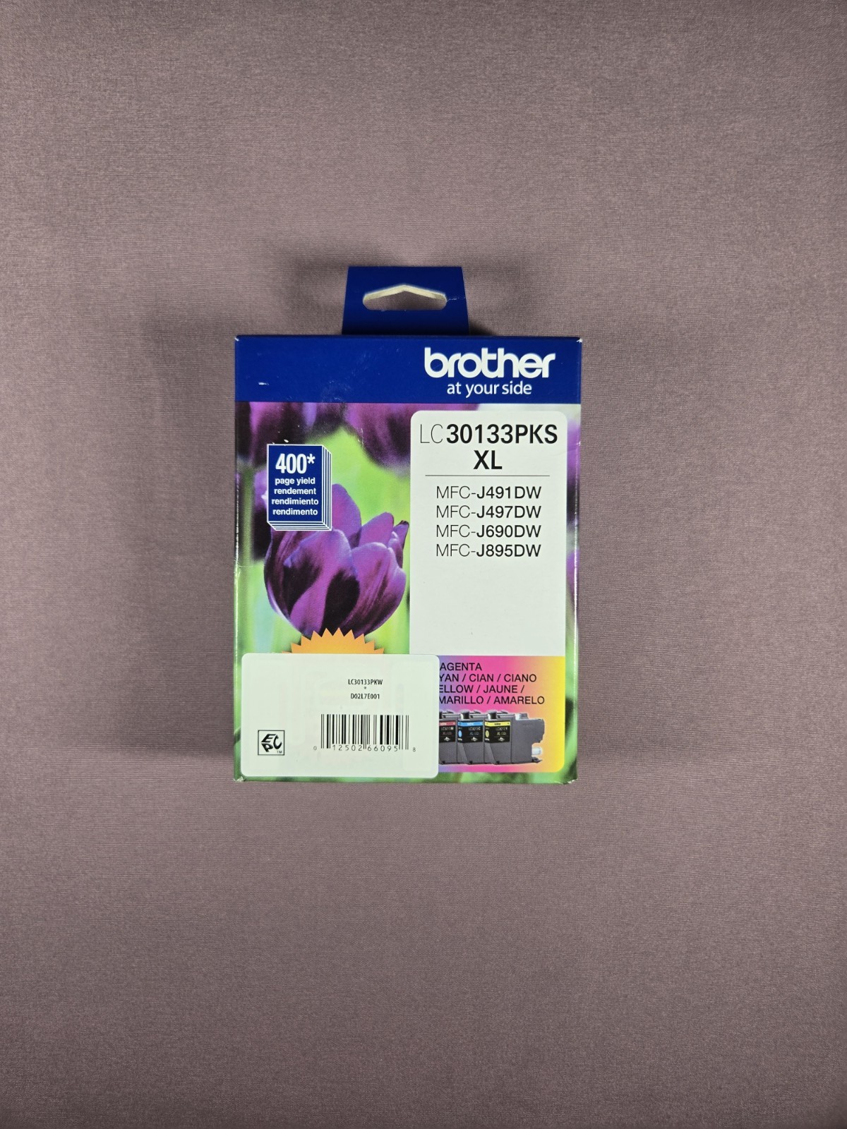 Brother LC30133PKS XL Magenta, Cyan, & Yellow Ink Cartridges, best by- 7/27- NEW