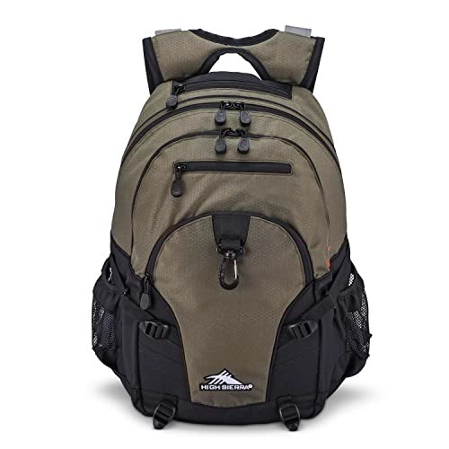 Lightweight Water-Resistant Olive Backpack with Adjustable Straps for Comfort