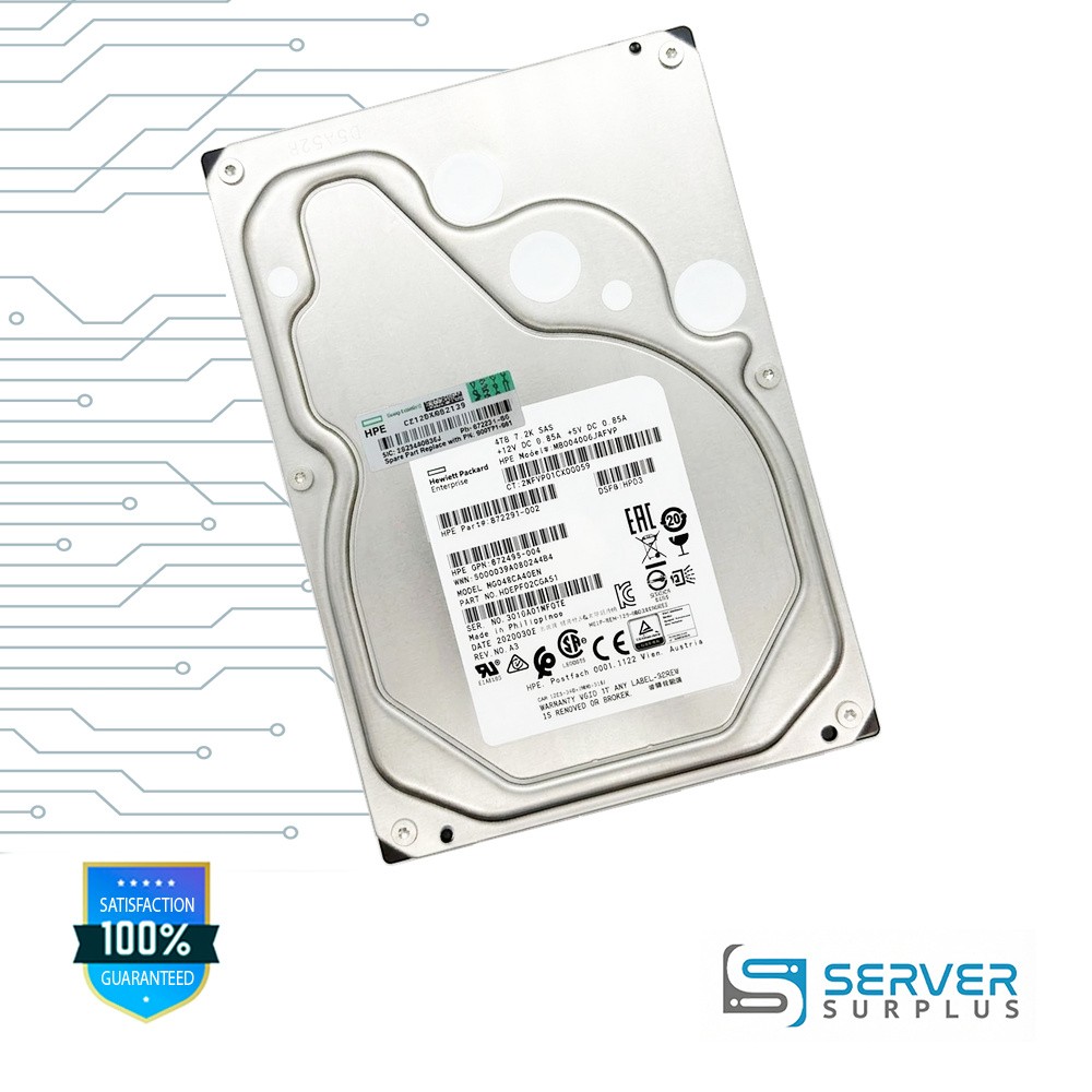 HPE MG04SCA40EN 4TB SAS 7200 RPM 3.5 in Enterprise HDD | 872291-002