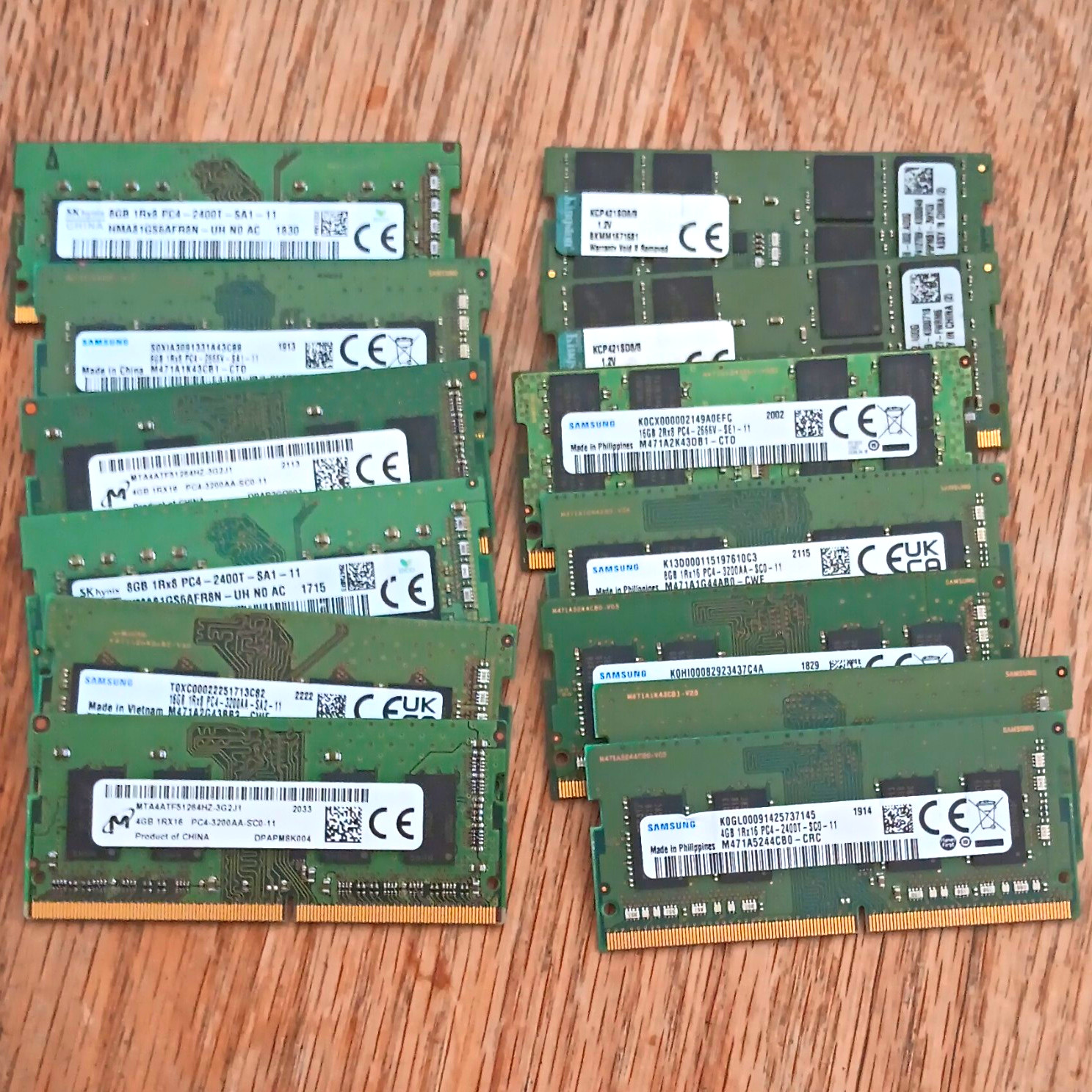 DDR4 SO-DIMM RAM Lot Of  13 Samsung Sk Hynix Micron Kingston