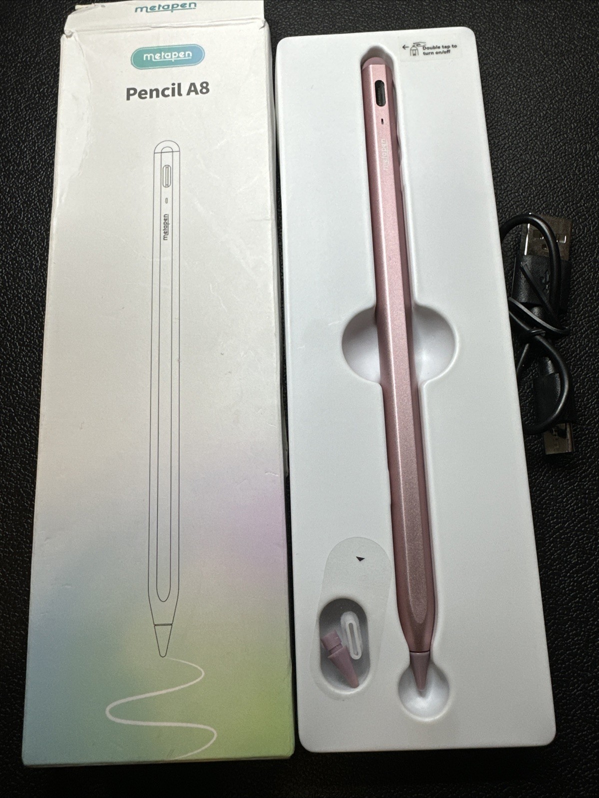 Metapen A8 Pencil (2X Faster Charging, 1 Durable Tips), Palm Rose Gold