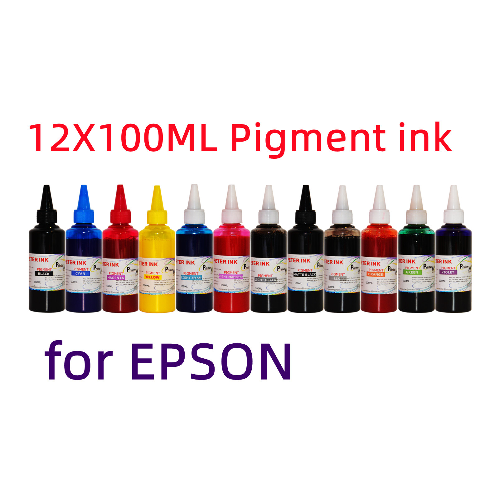 12X100ML Premium Pigment refill ink for P9570 P7570 printer -sample
