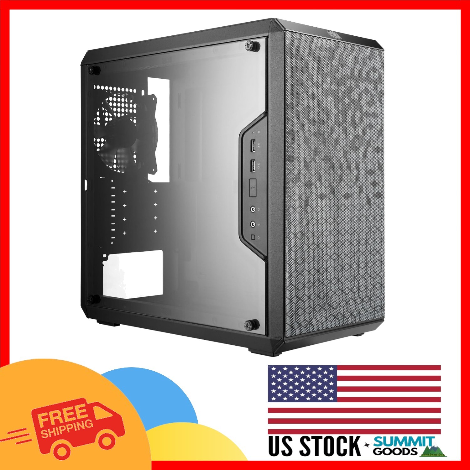 Compact Q300L Micro-ATX Case - High Performance Cooling & Stylish Transparency
