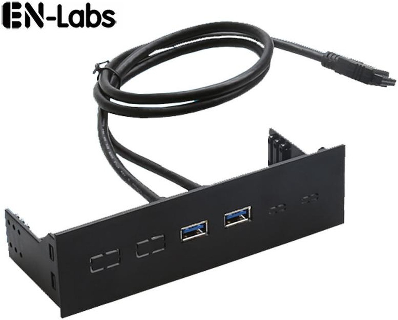 EN-Labs 525FPU32 5.25" Front Panel 2-Port USB 3.0 Hub Motherboard 20-Pin