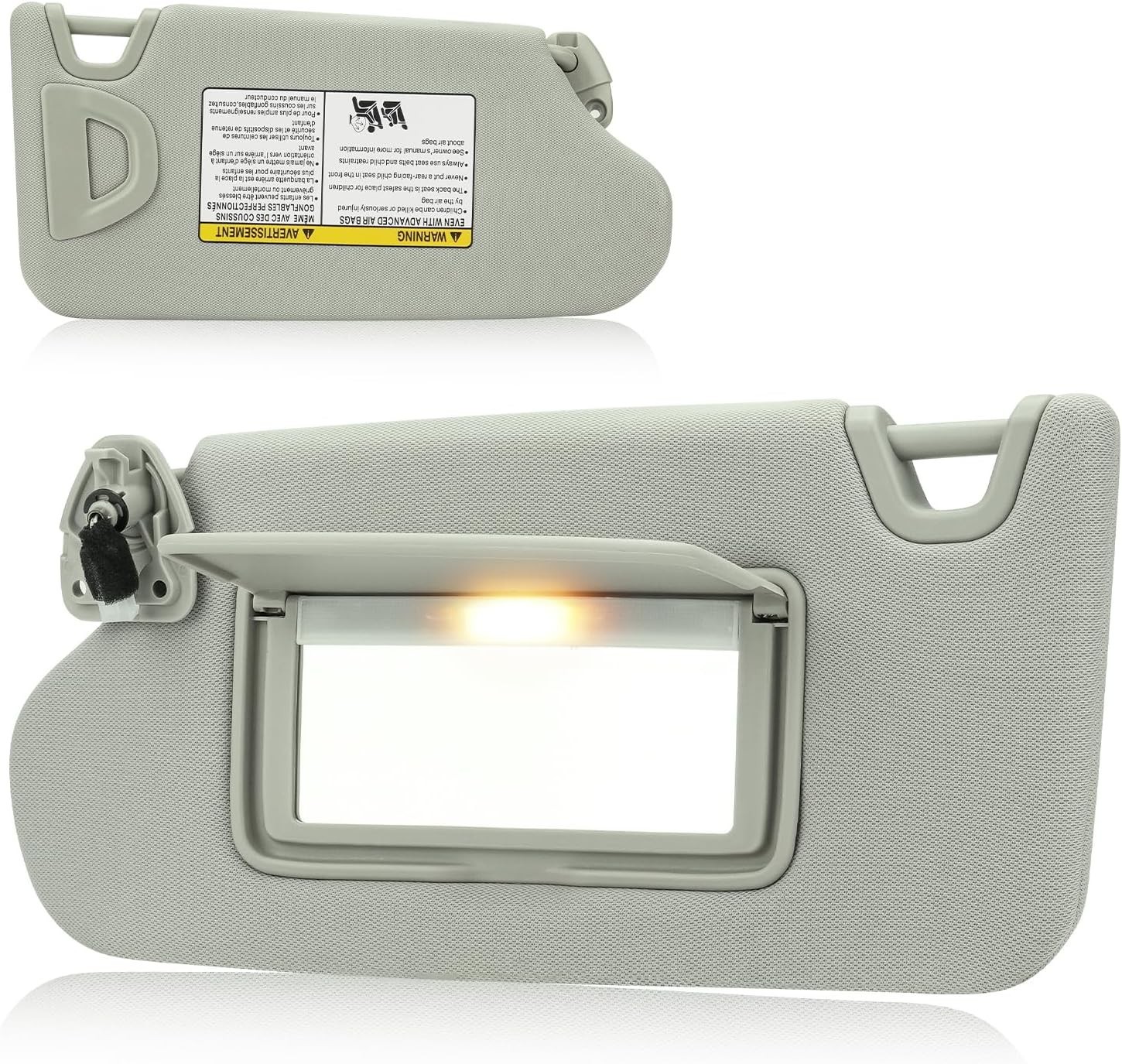 Left Driver Side Sun Visor for Nissan Altima Without Sunroof 2013 2014 2015 2016