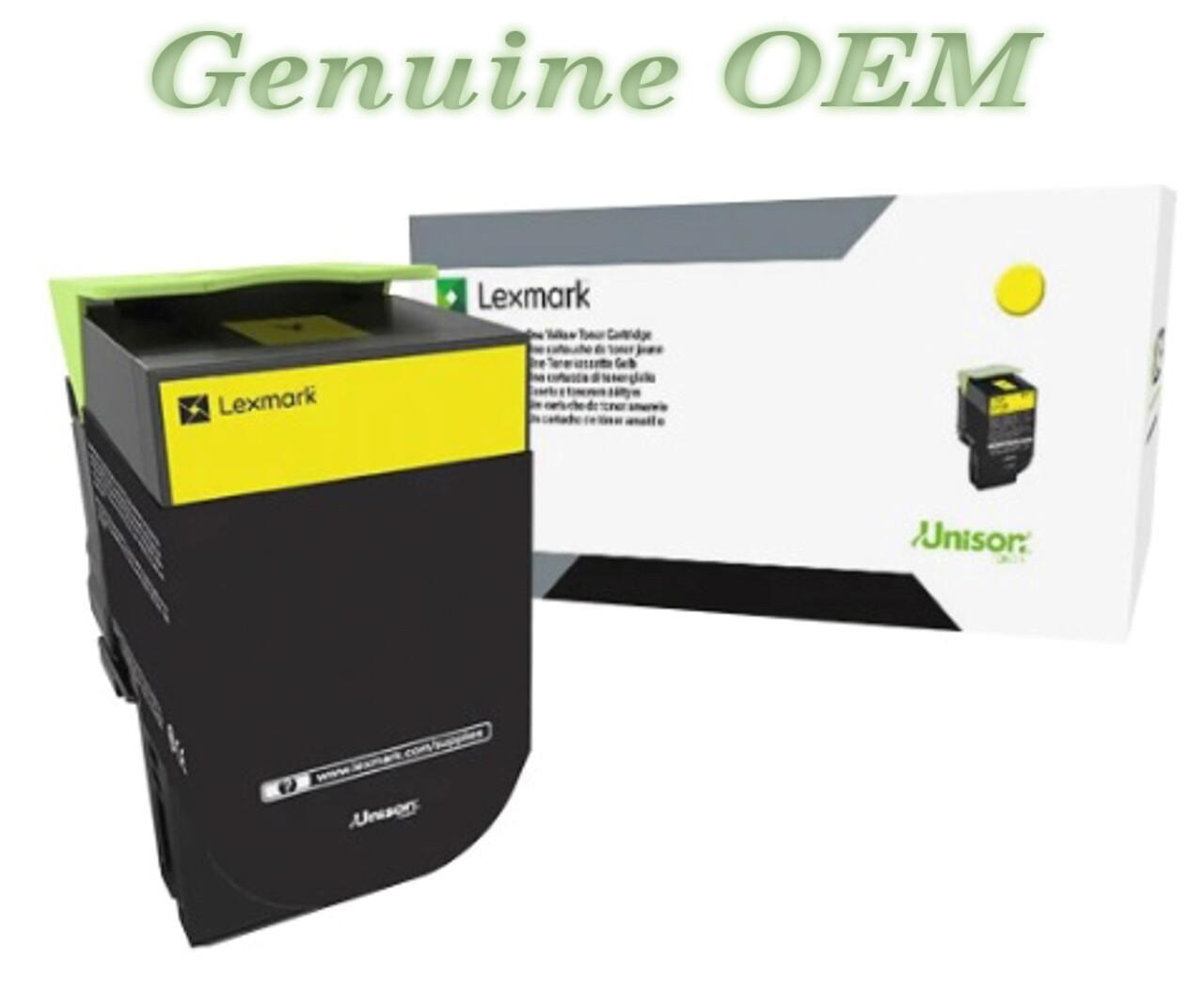 80C0X40 Original OEM Lexmark 800X4 Toner, Yellow Extra High Yield Genuine Sealed