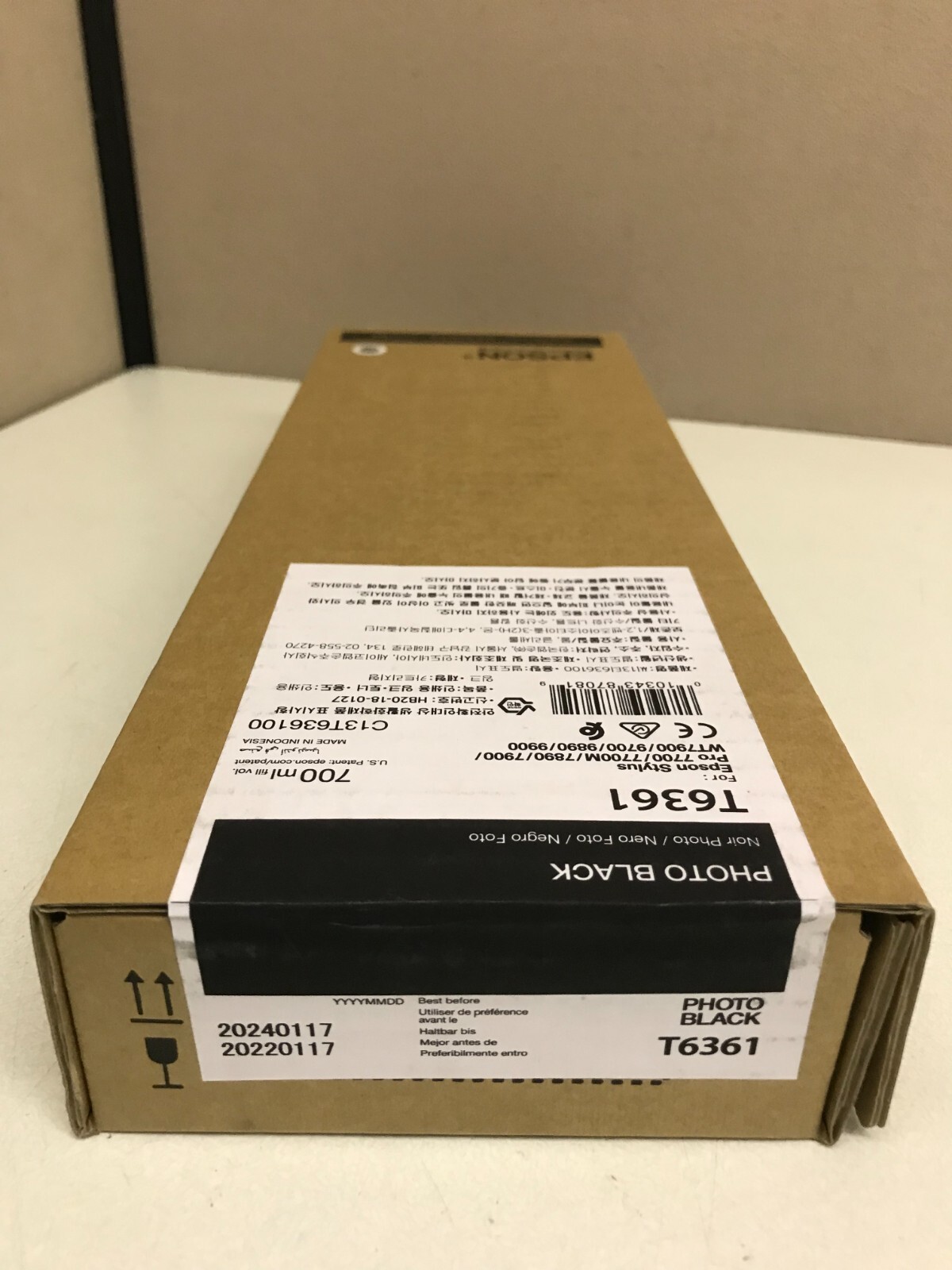Sealed Genuine Exp.2024 Epson T6361 Photo Black Ink Cartridge Pro 7900 9900