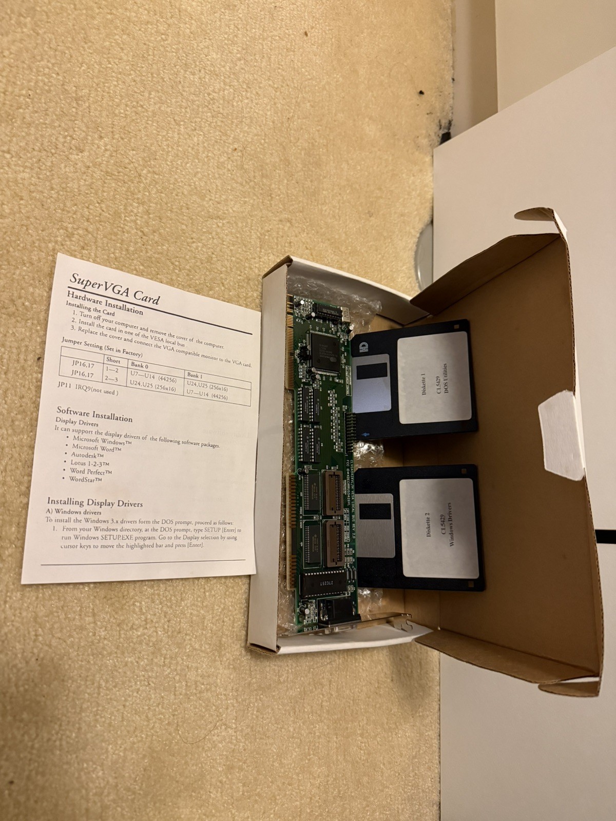CLVGA 542XVL/H VESA Local Bus Video Card REV 2.0 for PC CIRCA (NEW)