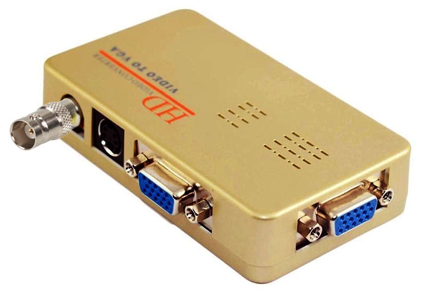 Premium Composite BNC S-Video To VGA Converter Scaler + PIP Support 1920x1200